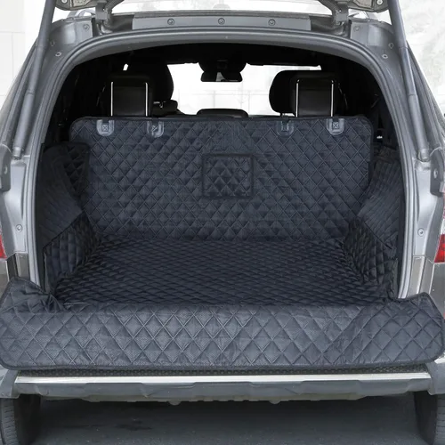 Vista 10 de PETICON - Funda para compartimiento de carga para SUV para perros con ventana de malla, forro de carga para mascotas impermeable, tapete
