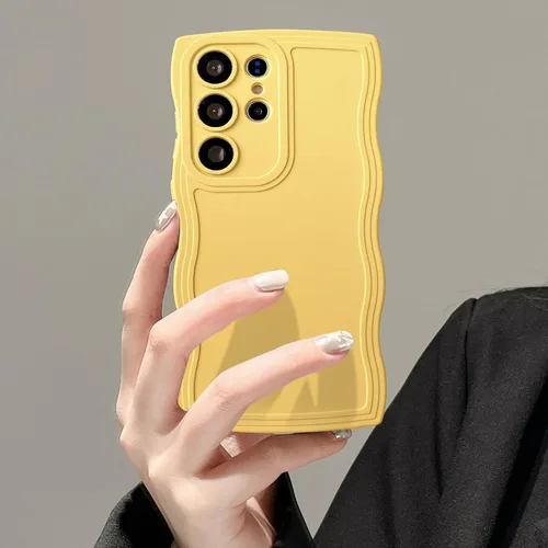 Vista 36 de UEEBAI Funda de silicona con marco ondulado para Samsung Galaxy A13 5G, lindo marco ondulado, ajuste delgado, a prueba de golpes, funda suave y Negro