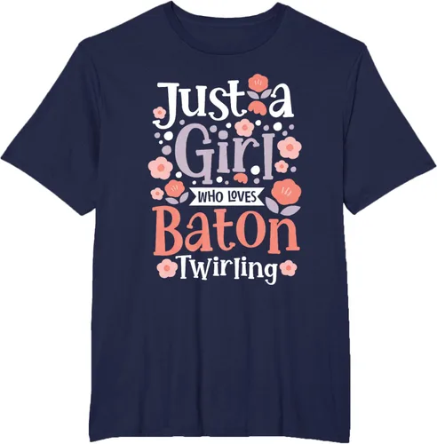 Vista 61 de A Girl Who Loves Baton Twirling - Camiseta de giro Majorette Twirler, Negro