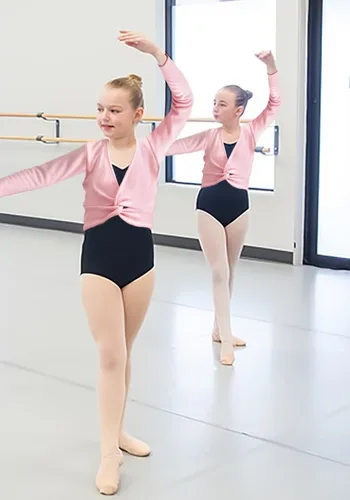 Vista 6 de Leotardos de ballet para niñas para bailar con espalda hueca, parte delantera brillante, cintura y espalda de malla