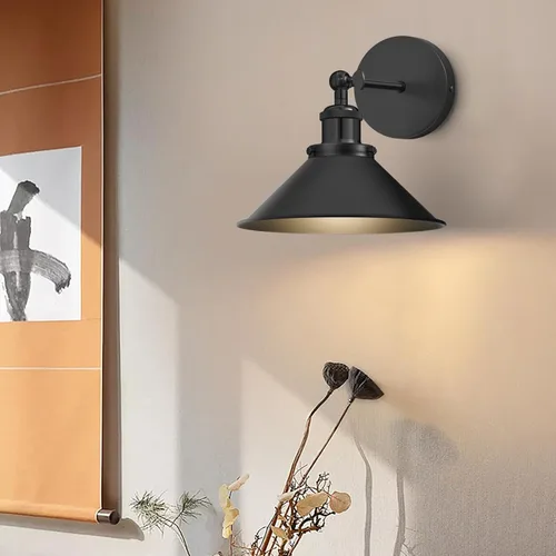 Vista 7 de Juego de 2 apliques de pared que funcionan con pilas, juego de 2 apliques vintage con control remoto, luces de pared regulables para sala de estar