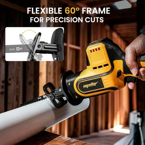 Vista 4 de Sierra recíproca sin escobillas compatible con batería Dewalt 20V MAX (solo herramienta), 3,000 SPM Sawzall inalámbrico con una sola mano, longitud