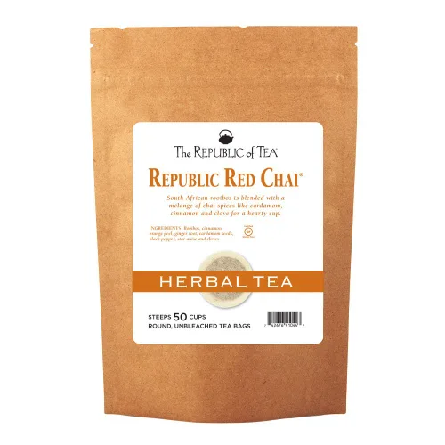 Vista 8 de The Republic of Tea Té de hierbas Rooibos rojo de almendra, coco y macarrón, 36 bolsas de té de repuesto