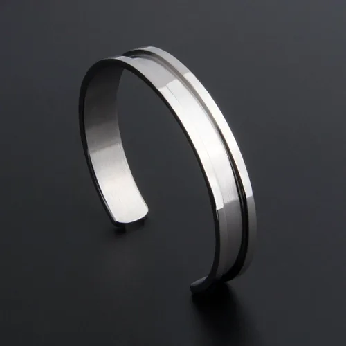Vista 5 de Zuo Bao Pulsera de lazo para el cabello, pulsera de acero inoxidable para mujer, Metal