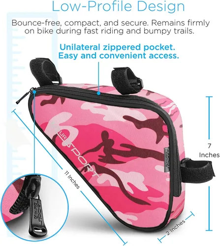 Vista 5 de Aduro Sport Bolsa de almacenamiento de bicicleta Bolsa de almacenamiento Triángulo Sillín Bolsa para Ciclismo