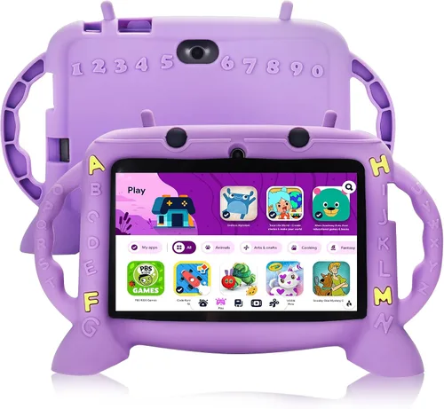 Vista 10 de Tableta para niños 7 pulgadas Tablet para niños 3-10 Android 11, 3GB +32GB ROM (azul) Todler tablet android 11