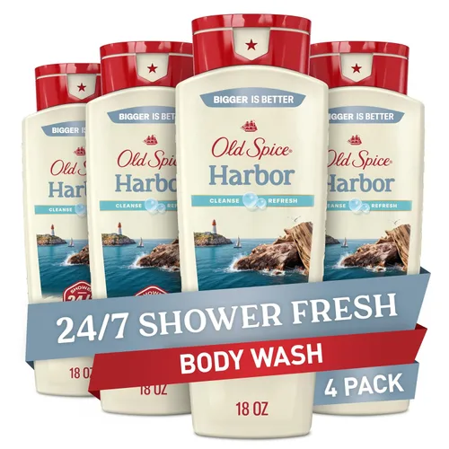 Vista 12 de Old Spice Gel de baño limpiador para hombres, ducha 24/7 fresco con aroma duradero, exfolia y limpieza, suave con la piel, vitamina B3, mar profundo