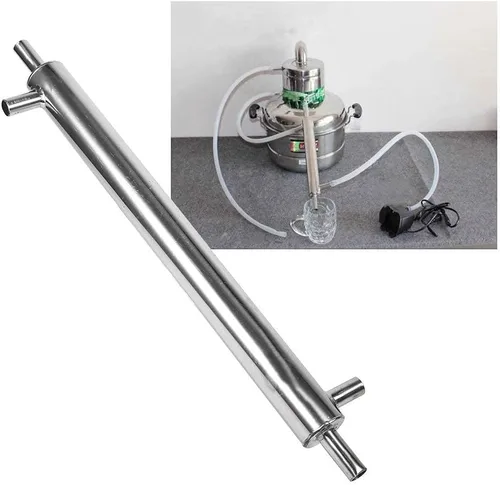 Vista 2 de Fdit Condensador del destilador más fresco, tubo externo del tubo de enfriamiento del acero inoxidable 304 para la cervecería casera
