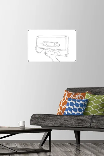 Vista 2 de Trends International LÍNEA Y CEPILLO - Póster de pared de casete de línea continua con pasadores