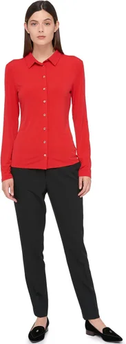 Vista 3 de Tommy Hilfiger Top de manga larga con cuello y botones frontales para mujer