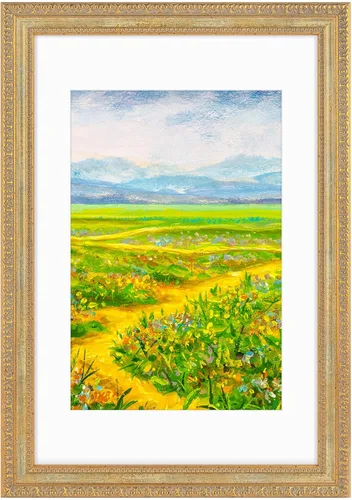 Vista 15 de Golden State Art, Marco de fotos vintage adornado de 14 x 18 pulgadas con paspartú blanco para fotos de 11 x 14 pulgadas o 14 x 18 pulgadas sin