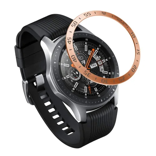 Vista 20 de AISPORTS Bisel Styling Compatible con Samsung Galaxy Watch 1.811 in Bisel Anillo Cubierta Adhesiva Anti Scratch Protección Acero Inoxidable Bisel