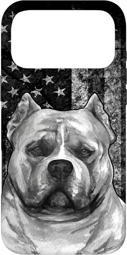 Vista 22 de Patriotic American Bully Dog on Grunge American Flag Dog Case for iPhone 17