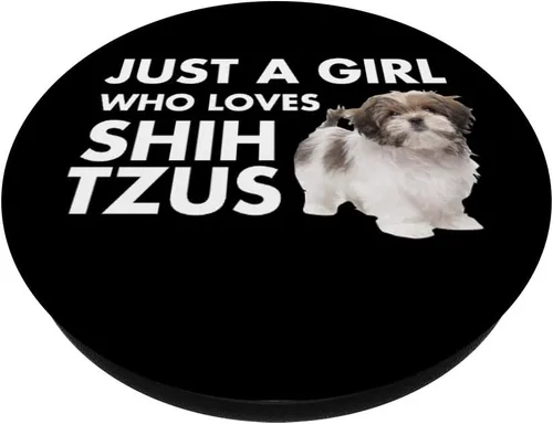 Vista 2 de Just a Girl Who Loves Shih Tzus PopSockets PopGrip intercambiable