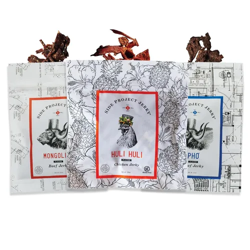 Vista 18 de Side Project - Carne seca de res – Sabor Berbere – Cecina de inspiración etíope sin gluten – Calor dulce y cítricos – Bocadillo alto en proteínas