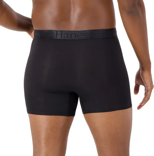 Vista 3 de Hanes Bóxer y baúl originales SuperSoft para hombre, viscosa súper suave de bambú, paquete de 3