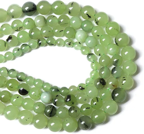 Vista 202 de 100 cuentas de piedra multicolor natural de 0.236 pulgadas (0.236 in), cuentas espaciadoras sueltas redondas para hacer pulseras, collares, aretes