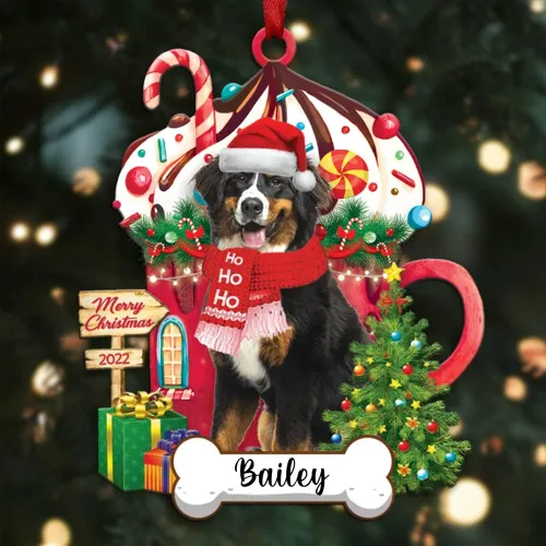 Vista 42 de Amantes de los perros de Navidad – Navidad de perros disponibles para muchos perros Shi Tzu – Adorno con forma personalizada, adorno de Navidad