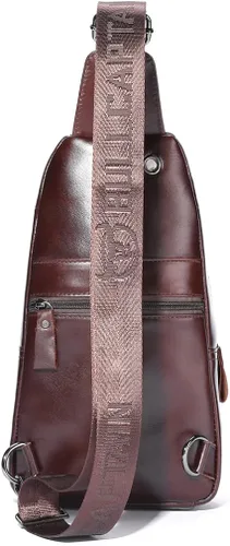 Vista 3 de KPYWZER Mochila de cuero para hombre