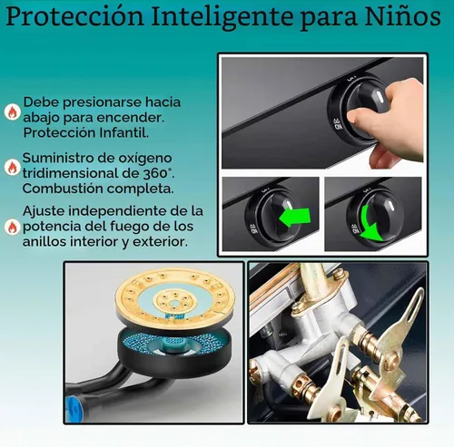 Vista 6 de Horynar Estufa de propano de un solo quemador con manguera LPG CSA de 13,000 BTU con quemador de propano único, protección de interruptor