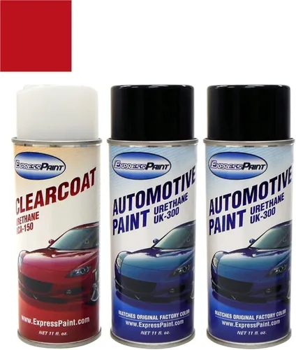 Vista 51 de Aerosol para pintura de retoque automotriz Dodge Stratus - Capa transparente metálica de acero plateado A4/DA4 - Paquete todo incluido