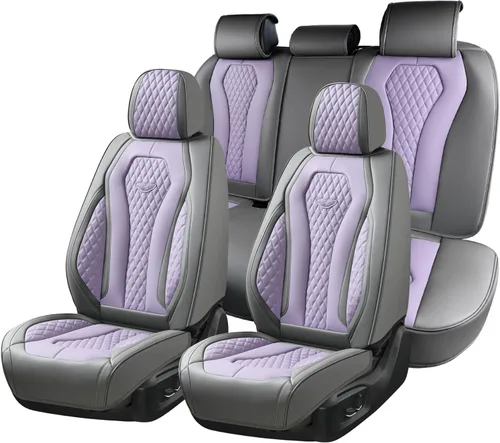 Vista 31 de Coverado Fundas de asiento de automóvil, fundas de asiento delantero, funda de asiento de coche beige, fundas impermeables para asiento
