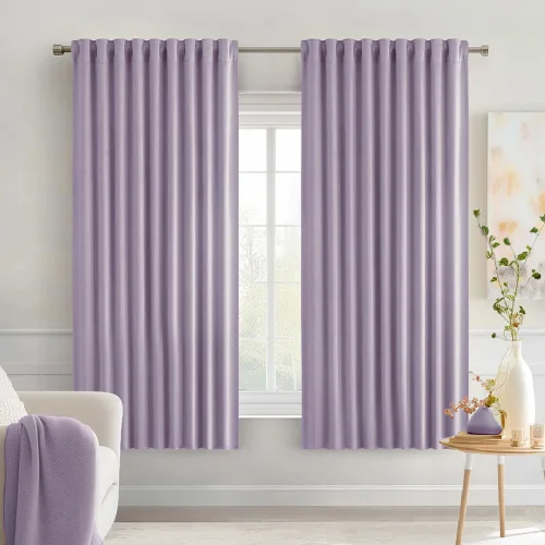Vista 94 de MIULEE Cortinas opacas con pestaña trasera de 63 pulgadas de largo, juego de 2 paneles para sala de estar, dormitorio, privacidad, bolsillo