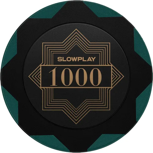 Vista 10 de SLOWPLAY Nash Clay - Fichas de póquer, 0.49 oz de compuesto de arcilla pesada, 1.575 in a granel, paquete de 50 con denominación de 10