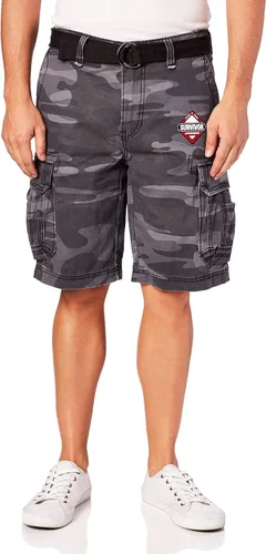 Vista 55 de Unionbay Survivor pantalones cortos de cargo con cinturón para hombre