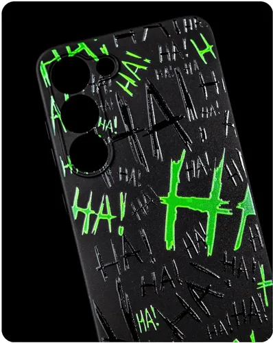 Vista 9 de SIMPLYMDRN Funda delgada para Samsung S23, diseño de Joker Haha, funda genial para hombre, funda de diseñador de villanos de superhéroes, delgada