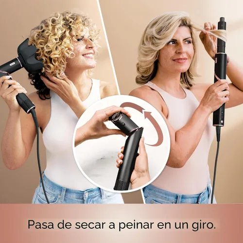 Vista 2 de Secador de Pelo Shark Sistema de Estilo FlexStyle Cepillo Secador de Pelo Portátil y Potente Rizador de Pelo y Voluminizador Incluye 6
