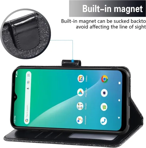 Vista 2 de Asuwish Funda para teléfono para chilaca con protector de pantalla y accesorios para celular, ranura para tarjetero, función atril, protector