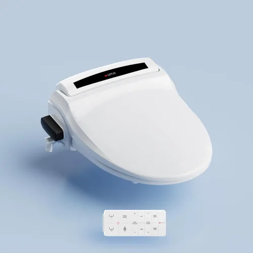 Vista 11 de Lotus Hygiene Systems ATS-500. Asiento para inodoro con tapa inteligente, climatizada con temperatura regulable. Color blanco.