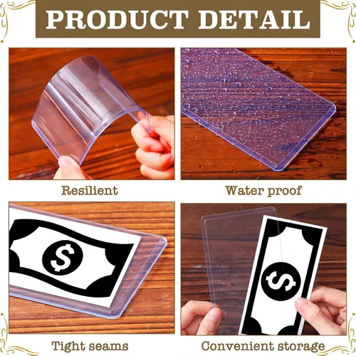 Vista 4 de Yexiya 600 soportes para billetes de dólar de PVC, fundas protectoras transparentes para billetes, 6.9 x 2.95 pulgadas