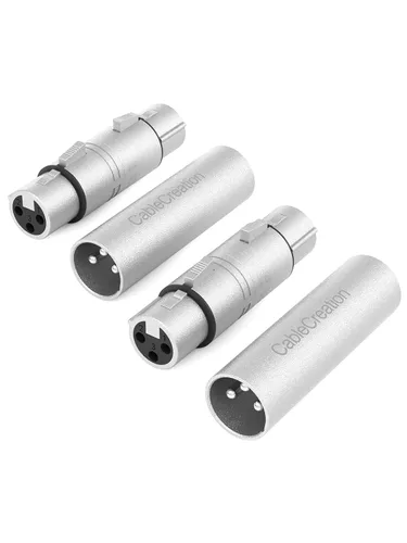 Vista 14 de CableCreation - Conector adaptador XLR, acoplador de extensión de cable de micrófono XLR