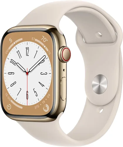 Vista 13 de Apple Watch Series 8 [GPS + Cellular 45mm] Reloj inteligente con caja de aluminio ROJA (PRODUCTO)RED con correa deportiva ROJA (PRODUCTO)RED-S/M.