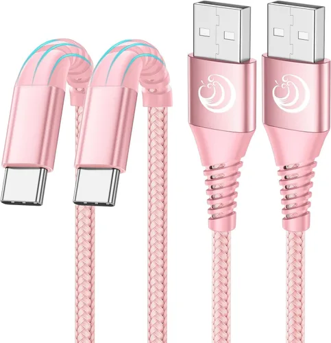 Vista 12 de Cable USB C de 3 pies, 3 unidades de carga rápida de nailon trenzado largo tipo C para Samsung Galaxy S24 S23 S22 S21 S10 S9 S8 A02s A03s A11 A12