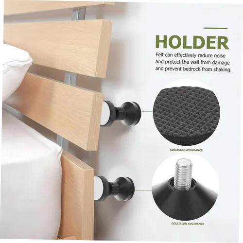 Vista 9 de 4 tapones de cama ajustables para cabecero de cama, soporte para estabilizar marcos de cama, evita que se agite y chirridos, fácil de instalar