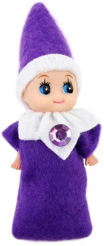 Vista 6 de WULEEUPER - Muñeca pequeña de elfo, diseño de elfos de Navidad. Regalos de decoración de Navidad