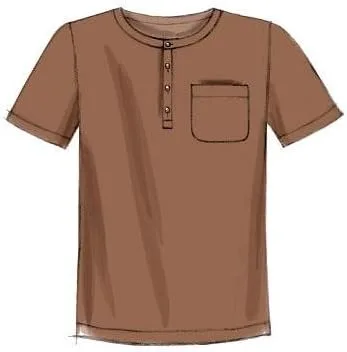 Vista 4 de McCall Pattern Company M6973 Camisetas sin mangas para hombre, camisetas y pantalones cortos, talla XN "XLG-XXL-XXXL