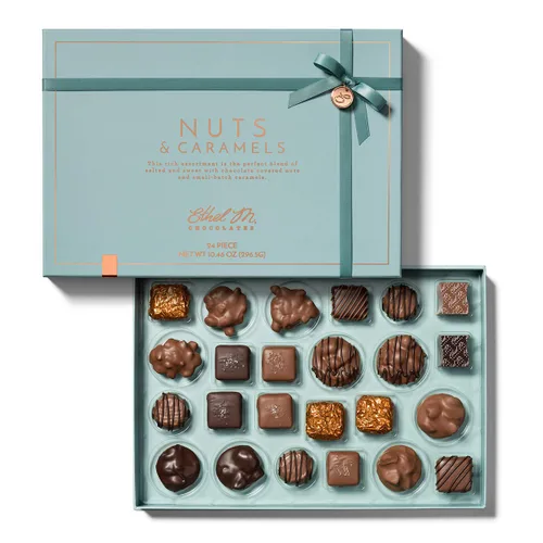 Vista 9 de Ethel M Chocolates Caja de regalo de 24 piezas de la colección de chocolate negro de primera calidad, sabores exóticos, limón, vainilla, caramelo