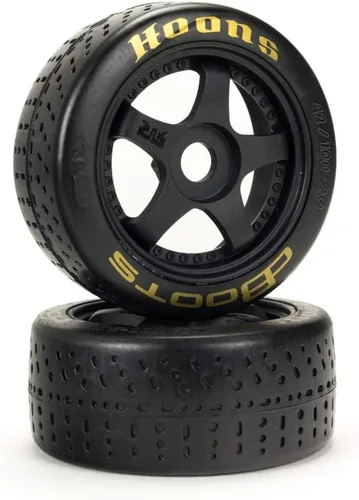 Vista 4 de ARRMA Dboots Hoons 42/100 2.9 - Neumáticos Rc con cinturón con insertos de espuma, montados en ruedas negras de 5 radios (juego de 2): ARA55062