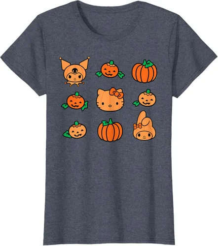 Vista 38 de Camiseta de Halloween Hello Kitty My Melody Kuromi Pumpkins