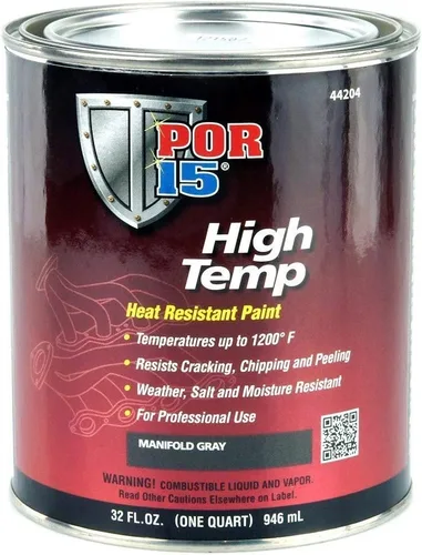 Vista 10 de POR-15 44316 puntura de alta temperatura de aluminio - 8 onzas líquidas