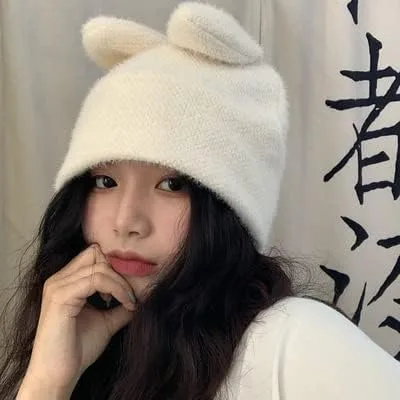 Vista 5 de Bonitos gorros para mujer, gorros para mujer, accesorios Y2K, gorros Kawaii para niñas, sombreros de ganchillo para mujer