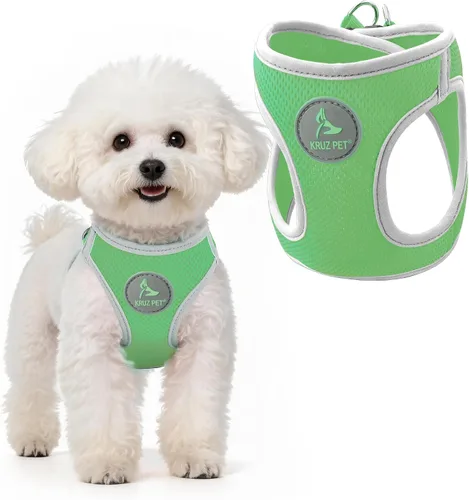 Vista 11 de Kruz - Arnés para perro (pecho de 13.5 a 14 pulgadas, peso de 4 a 6 libras) Athletica chaleco ajustable resistente sin estrangulamiento para perros
