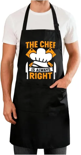 Vista 21 de Delantales divertidos para hombres y mujeres, perfectos para cocina, barbacoa, hornear, esposa, marido, regalo de cumpleaños para papá