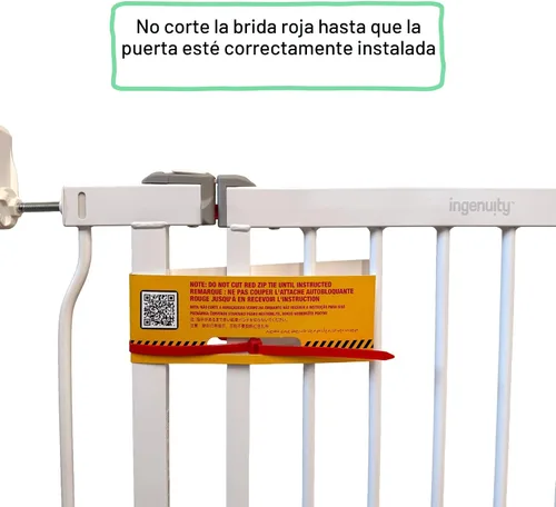 Vista 7 de Ingenuity Puerta decorativa extra alta para bebé y puerta para perro, 28.5-48 pulgadas de ancho, 36 pulgadas de alto, montaje de hardware o a Blanco