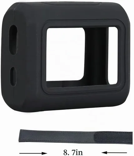 Vista 4 de Hermitshell Funda rígida de viaje para altavoz Bluetooth portátil JBL Go 3 / Go 4 (carbón, funda de silicona)