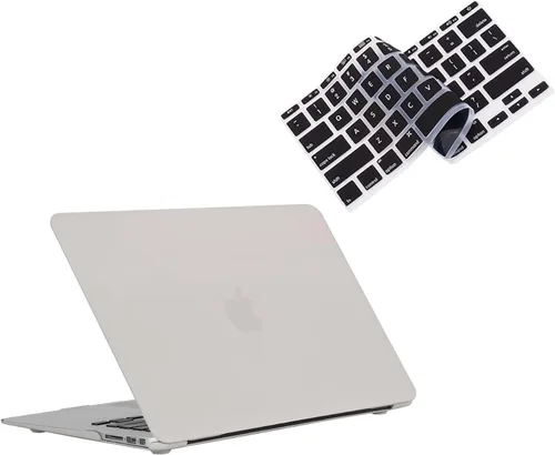 Vista 25 de RUBAN Funda compatible con MacBook Air de 13 pulgadas (modelos: A1369 y A1466, versión anterior 2010-2017), cubierta protectora delgada a presión